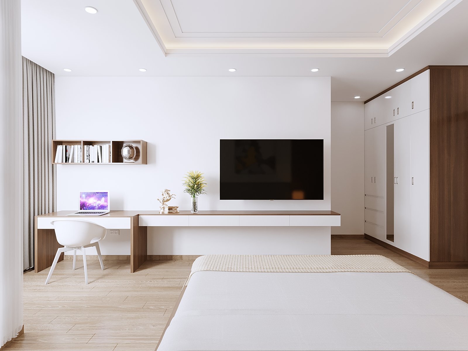 Mẫu trần thạch cao giật cấp